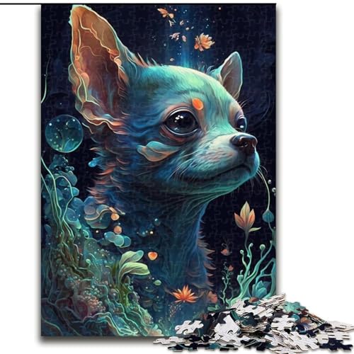 1000-teiliges Puzzle, Illusion Chihuahua-Hund, 1000 Teile, anspruchsvolles Denkspiel für Teenager und Familien, Größe 26x38cm 1000-teiliges Puzzle, Illusion Chihuahua-Hund, 1000 Teile, anspruchsvolles Denkspiel für Teenager und Familien, Größe 26x38cm von WGLINGX