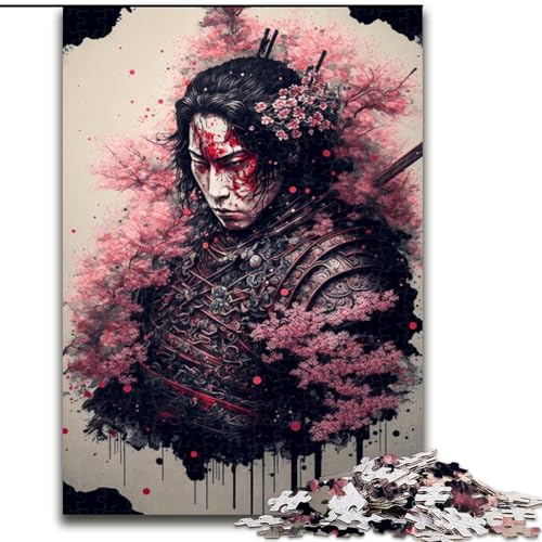 1000-teiliges Puzzle, Kunst, Japanisches Ninja-Puzzle, Holzpuzzle für Teenager, Familien-Lernspiele, Heimdekoration, Geschenk (Größe 26x38cm) von WGLINGX