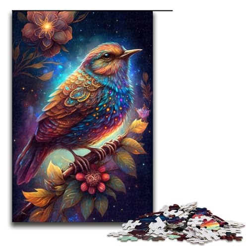 1000-teiliges Puzzle, Kunst-Vogel-Puzzle für Teenager, Holzpuzzle, Lernspiele für Erwachsene, 50 x 75 cm von WGLINGX
