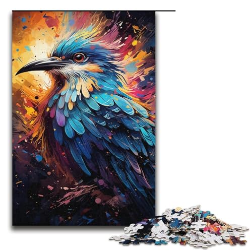 1000-teiliges Puzzle, Lernspiele, Farbmalerei, Spatzen-Puzzles für Erwachsene, Kartonpuzzle, dekomprimierendes intellektuelles Lernspielzeug (Größe 38 x 26 cm) von WGLINGX