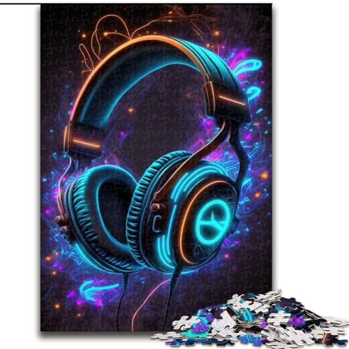 1000-teiliges Puzzle, Live-Musik, Neon-Puzzle, 1000 Teile für Erwachsene, Lernspiele, schöne Dekoration (Größe 50x75cm) von WGLINGX