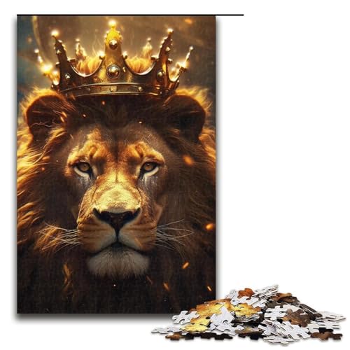 1000-teiliges Puzzle, Löwen-Puzzles für Holzpuzzle, Lernspielzeug (Größe 50 x 75 cm) von WGLINGX
