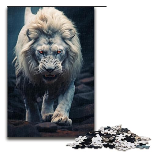 1000-teiliges Puzzle, Löwen-Puzzles für Holzpuzzle, Lernspielzeug (Größe 50 x 75 cm) von WGLINGX