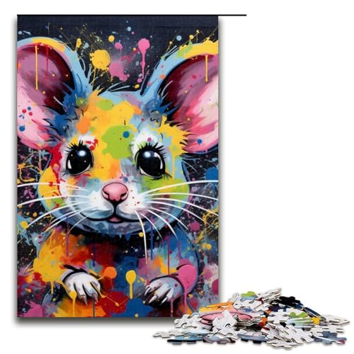 1000-teiliges Puzzle, Maus-Puzzle für Erwachsene, Holzpuzzle, Lernspielzeug, 50 x 75 cm von WGLINGX
