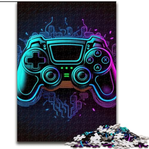 1000-teiliges Puzzle, Neon-Spiel, Unmögliches Puzzle für Erwachsene, interaktives Familienspiel, Denksportaufgabe, Geschenk, Lernspielzeug (Größe 26x38cm) von WGLINGX