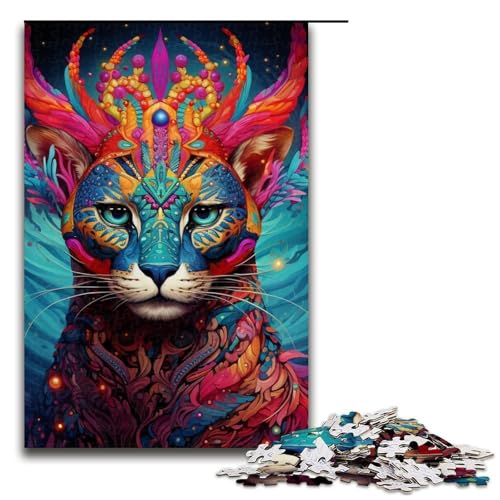 1000-teiliges Puzzle, Ozelot-Puzzle für Erwachsene, Holzpuzzle, Lernspielzeug, 50 x 75 cm 1000-teiliges Puzzle, Ozelot-Puzzle für Erwachsene, Holzpuzzle, Lernspielzeug, 50 x 75 cm von WGLINGX