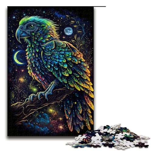 1000-teiliges Puzzle, Papagei-Puzzle für Teenager, Holzpuzzle für Erwachsene, Geschenke (Größe 50 x 75 cm) von WGLINGX