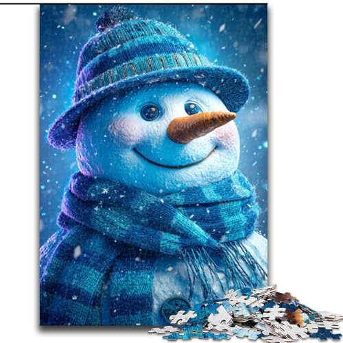 1000-teiliges Puzzle, Schneemann, 1000-teiliges Puzzle für Erwachsene, Lernspiele, schöne Dekoration (Größe 50x75cm) von WGLINGX