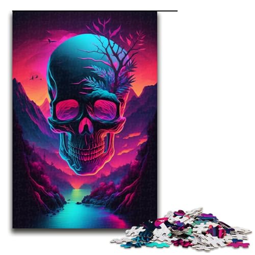 1000-teiliges Puzzle, Skelett-Puzzles für Holzpuzzle, Lernspielzeug (Größe 50 x 75 cm) von WGLINGX