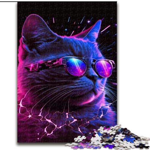 1000-teiliges Puzzle, Spielkatze, Holzpuzzle, ideal für Büro, Schlafzimmer, Wohnzimmer, Dekoration, Größe 50x75cm 1000-teiliges Puzzle, Spielkatze, Holzpuzzle, ideal für Büro, Schlafzimmer, Wohnzimmer, Dekoration, Größe 50x75cm von WGLINGX