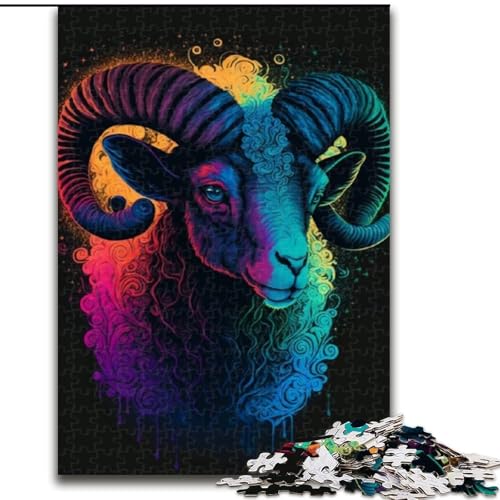 1000-teiliges Puzzle, Tierziege, Holzpuzzle für Teenager, Familien-Lernspiele, Heimdekoration, Geschenk (Größe 26x38cm) von WGLINGX