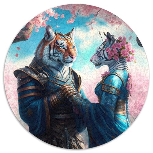 1000-teiliges Puzzle, Tiger-Puzzle aus Pappe, anspruchsvolles Denkspiel für Teenager, Spaß für den Spieleabend mit der Familie (67,5 x 67,5 cm) von WGLINGX