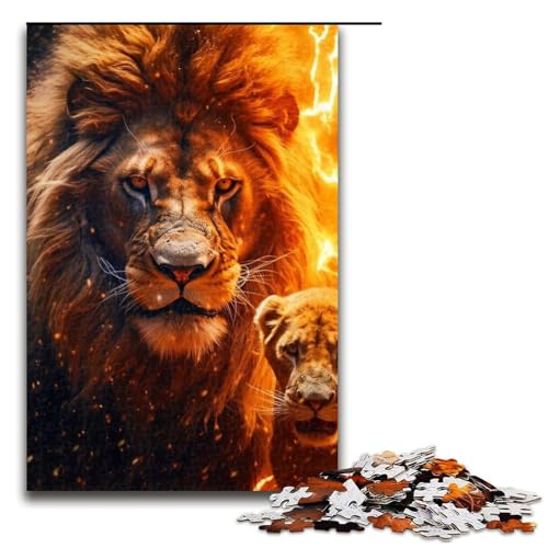 1000-teiliges Puzzle, Tiger-Puzzle für Familienaktivitäten aus Holz, 50 x 75 cm 1000-teiliges Puzzle, Tiger-Puzzle für Familienaktivitäten aus Holz, 50 x 75 cm von WGLINGX