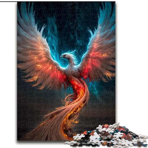 1000-teiliges Puzzle, Vogel Phönix, Holzpuzzle für Teenager, Familien-Lernspiele, Heimdekoration, Geschenk (Größe 26x38cm) von WGLINGX