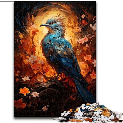 1000-teiliges Puzzle, Vogel Phönix, Holzpuzzle für Teenager, Familien-Lernspiele, Heimdekoration, Geschenk (Größe 50x75cm) von WGLINGX