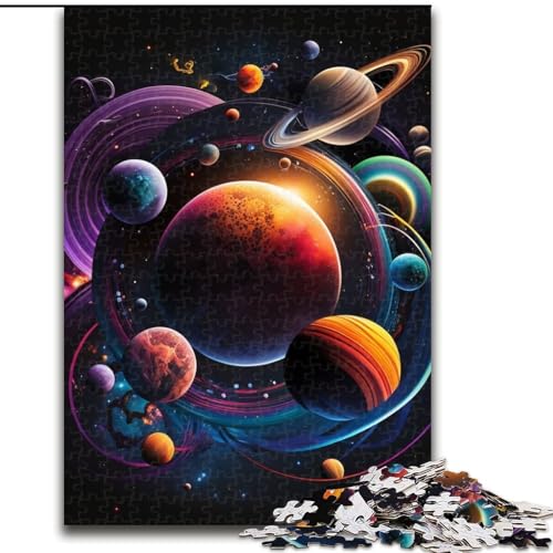 1000-teiliges Puzzle, Weltraumplanet, Puzzles für 1000 Teile, Weihnachten, Halloween, Muttertag, Neujahr, Ostergeschenk (Größe 26x38cm) von WGLINGX