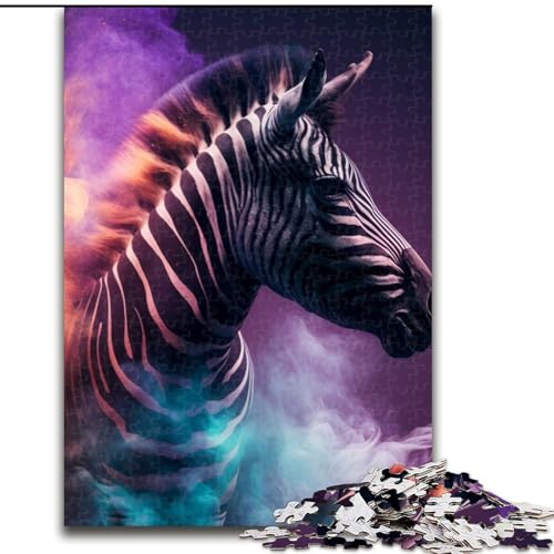 1000-teiliges Puzzle, Zebranebel, Puzzles für 1000 Teile, Weihnachten, Halloween, Muttertag, Neujahr, Ostergeschenk (Größe 26x38cm) von WGLINGX