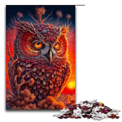 1000-teiliges Puzzle, abstrakte Eule, Holzpuzzle, Lernspielzeug, Familienspiele, 50 x 75 cm 1000-teiliges Puzzle, abstrakte Eule, Holzpuzzle, Lernspielzeug, Familienspiele, 50 x 75 cm von WGLINGX