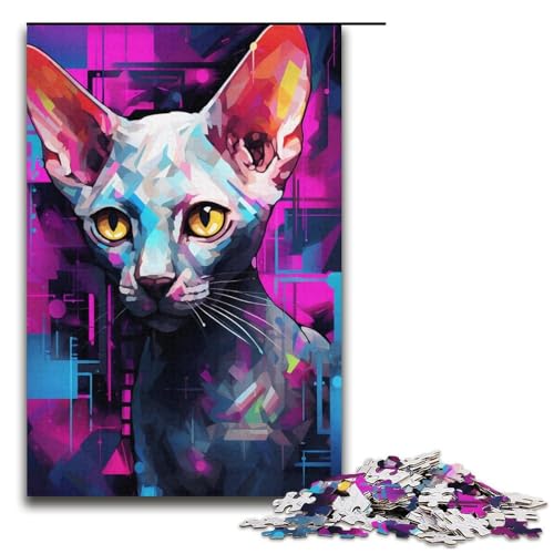 1000-teiliges Puzzle, buntes Krokodil-Puzzle für Erwachsene, Papppuzzle, anspruchsvolles Spiel (Größe 38 x 26 cm) von WGLINGX
