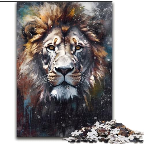 1000-teiliges Puzzle, buntes Löwenporträt, 1000-teiliges interaktives Familienspiel, geeignet für Kinder ab 14 Jahren, Größe 26x38cm 1000-teiliges Puzzle, buntes Löwenporträt, 1000-teiliges interaktives Familienspiel, geeignet für Kinder ab 14 Jahren, Größe 26x38cm von WGLINGX