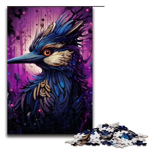 1000-teiliges Puzzle, buntes Specht-Puzzle für Teenager, Holzpuzzle, Lernspiele für Erwachsene (Größe 50 x 75 cm) von WGLINGX