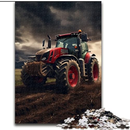 1000-teiliges Puzzle, buntes Traktor-Puzzle für Erwachsene, 1000-teiliges interaktives Familienspiel, DIY-Heimdekoration, Gehirn-Herausforderungsgeschenk (Größe 26x38cm) von WGLINGX