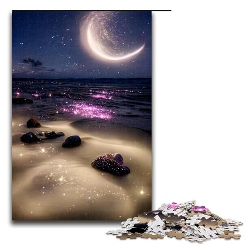 1000-teiliges Puzzle, farbenfroher Traumstrand, Puzzle für Erwachsene, Holzpuzzle, lustige Spiele (Größe 50 x 75 cm) von WGLINGX