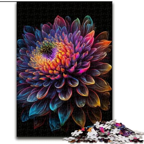 1000-teiliges Puzzle, schöne Blume, Holzpuzzle für Teenager, Familien-Lernspiele, Heimdekoration, Geschenk (Größe 50x75cm) von WGLINGX