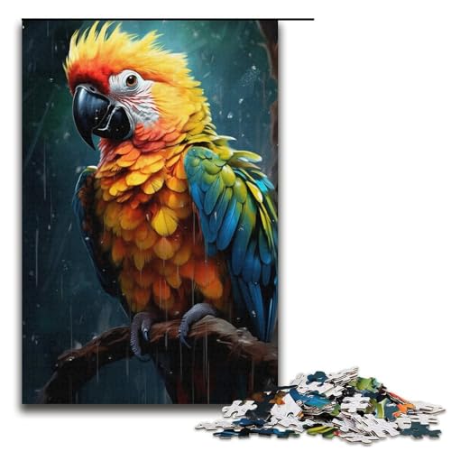 1000-teiliges Puzzle, schönes Papageien-Puzzle für Erwachsene, Papppuzzle, tolles Geschenk für Erwachsene, 38 x 26 cm von WGLINGX