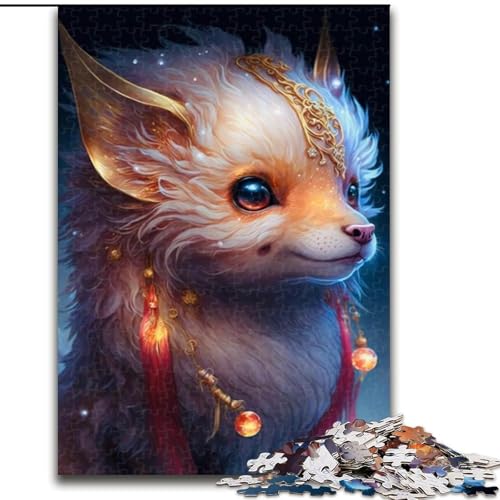 1000-teiliges Puzzle, süßes Drachenbaby, Holzpuzzle für Teenager, Familien-Lernspiele, Heimdekoration, Geschenk (Größe 26x38cm) von WGLINGX
