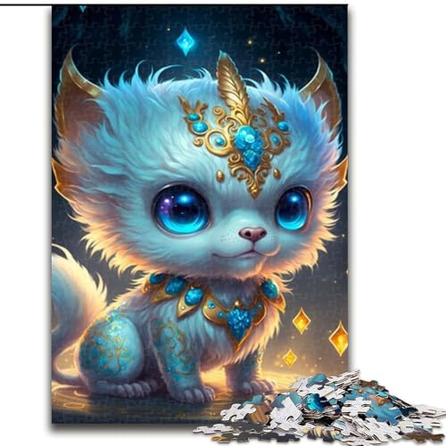 1000-teiliges Puzzle, süßes Drachenbaby, Holzpuzzle für Teenager, Familien-Lernspiele, Heimdekoration, Geschenk (Größe 26x38cm) von WGLINGX