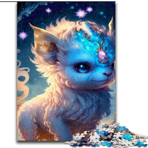 1000-teiliges Puzzle, süßes Drachenbaby, Holzpuzzle für Teenager, Familien-Lernspiele, Heimdekoration, Geschenk (Größe 50x75cm) von WGLINGX