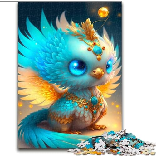 1000-teiliges Puzzle, süßes Drachenbaby, Holzpuzzle für Teenager, Familien-Lernspiele, Heimdekoration, Geschenk (Größe 50x75cm) von WGLINGX