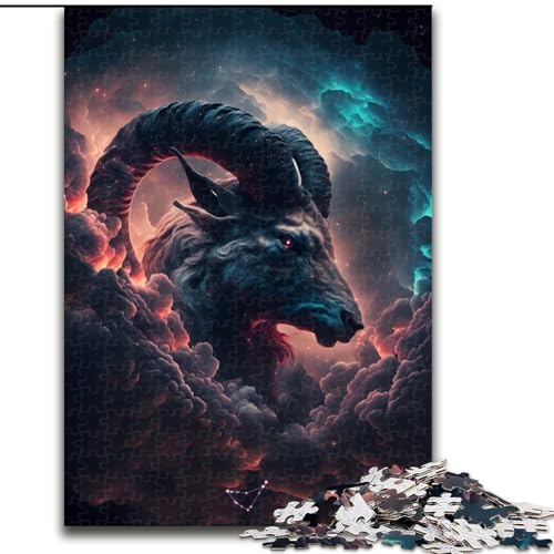 1000-teiliges Puzzle „Ambitious Capricorn“, unmögliche Puzzles für Erwachsene, interaktives Familienspiel, Denksportaufgabe, Geschenk, Lernspielzeug (Größe 26x38cm) von WGLINGX