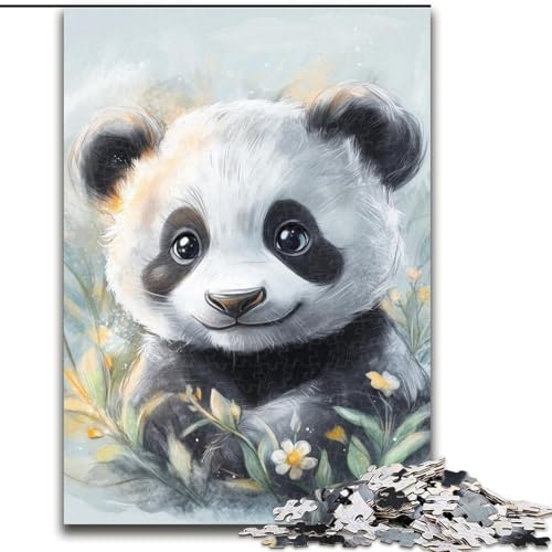 1000-teiliges Puzzle „Aquarell-Panda“, 1000-teiliges Puzzle, Heimdekoration, Familienspaß, ab 14 Jahren (Größe 50x75cm) von WGLINGX
