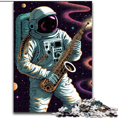 1000-teiliges Puzzle „Astronauten-Saxophon“, Holzpuzzle, ideal für Büro, Schlafzimmer, Wohnzimmerdekoration, Größe 50x75cm 1000-teiliges Puzzle „Astronauten-Saxophon“, Holzpuzzle, ideal für Büro, Schlafzimmer, Wohnzimmerdekoration, Größe 50x75cm von WGLINGX