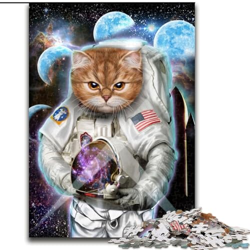 1000-teiliges Puzzle „Astronautenkatze erkundet den Mond“, Holzpuzzle, ideal für Büro, Schlafzimmer, Wohnzimmerdekoration, Größe 50x75cm 1000-teiliges Puzzle „Astronautenkatze erkundet den Mond“, Holzpuzzle, ideal für Büro, Schlafzimmer, Wohnzimmerdekoration, Größe 50x75cm von WGLINGX