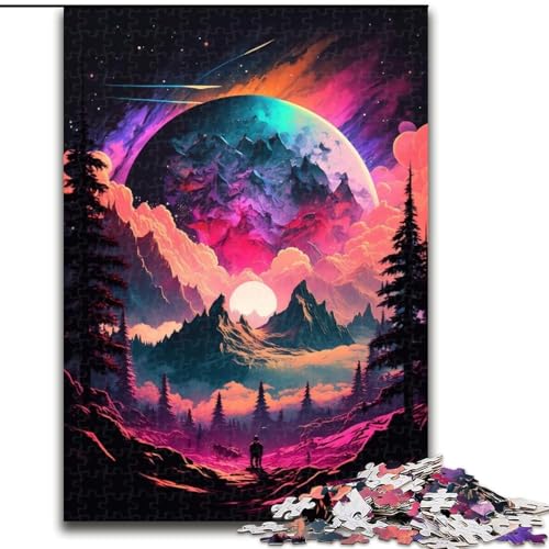 1000-teiliges Puzzle „Außerirdischer Planet“, Holzpuzzle für Teenager, Familien-Lernspiele, Heimdekoration, Geschenk (Größe 50x75cm) von WGLINGX