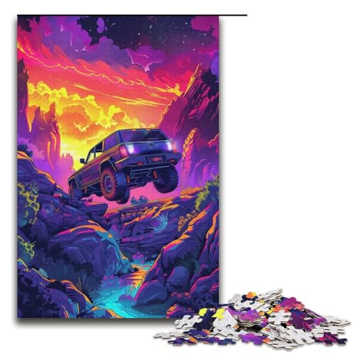1000-teiliges Puzzle „Autos in den Bergen“, Puzzle für Erwachsene, Kartonpuzzle für Erwachsene, Geschenke, 38 x 26 cm von WGLINGX