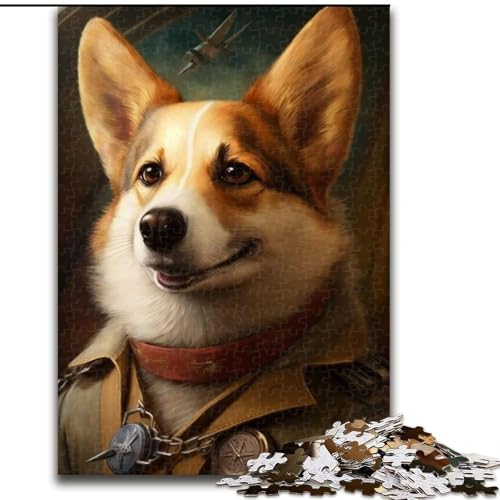 1000-teiliges Puzzle „Aviator Corgi“, 1000-teiliges Puzzle mit interaktivem Familienspiel, Kinder ab 14 Jahren, Größe 26x38cm 1000-teiliges Puzzle „Aviator Corgi“, 1000-teiliges Puzzle mit interaktivem Familienspiel, Kinder ab 14 Jahren, Größe 26x38cm von WGLINGX
