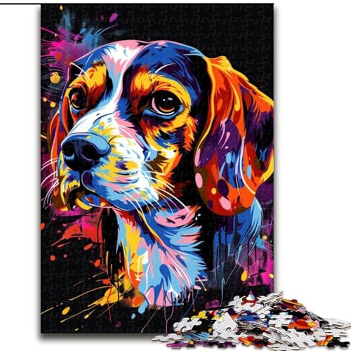 1000-teiliges Puzzle „Beagle“ aus Pappe. Anspruchsvolles Denkspiel zum Selbermachen, interaktive Familienaktivität (Größe 26x38cm) von WGLINGX