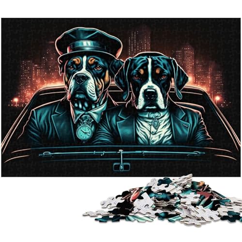 1000-teiliges Puzzle „Black Dog Go to City“, Puzzle für Erwachsene, Holzpuzzle, Lernspiel, Herausforderungsspielzeug, Größe 50 x 75 cm 1000-teiliges Puzzle „Black Dog Go to City“, Puzzle für Erwachsene, Holzpuzzle, Lernspiel, Herausforderungsspielzeug, Größe 50 x 75 cm von WGLINGX
