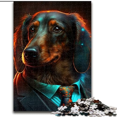 1000-teiliges Puzzle „Boss Doberman“ für Erwachsene, lehrreiches und unterhaltsames Indoor-Spiel zur Heimdekoration (Größe 50x75cm) von WGLINGX