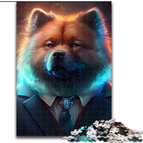 1000-teiliges Puzzle „Boss Dog“ für Erwachsene, lehrreiches und unterhaltsames Indoor-Spiel zur Heimdekoration (Größe 50x75cm) von WGLINGX