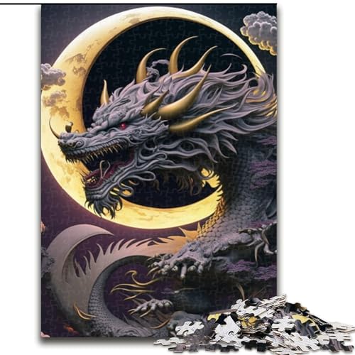 1000-teiliges Puzzle „Brave Dragon“, 1000-teiliges Puzzle für Erwachsene, anspruchsvolles Denkspiel für Teenager und Familien (Größe 50x75cm) von WGLINGX