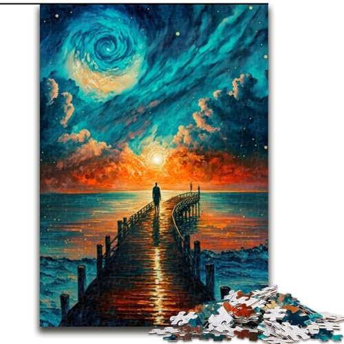 1000-teiliges Puzzle „Bridge to Ocean Painting“, Puzzle für Erwachsene, 1000 Teile, ideal als Dekoration für Zuhause und Büro, Geburtstag, Größe 26x38cm 1000-teiliges Puzzle „Bridge to Ocean Painting“, Puzzle für Erwachsene, 1000 Teile, ideal als Dekoration für Zuhause und Büro, Geburtstag, Größe 26x38cm von WGLINGX
