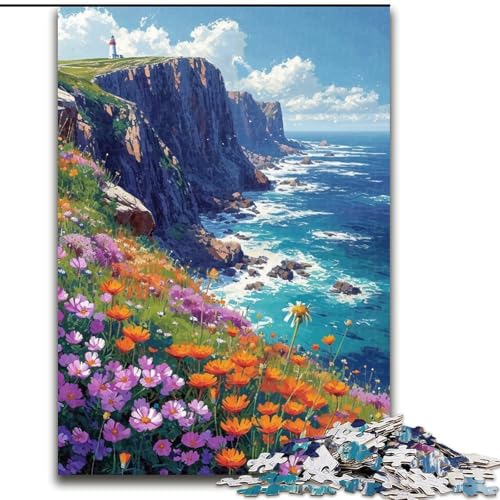 1000-teiliges Puzzle „Bunte Berge“, Holzpuzzle für Teenager, Familien-Lernspiele, Heimdekoration, Geschenk (Größe 50x75cm) von WGLINGX