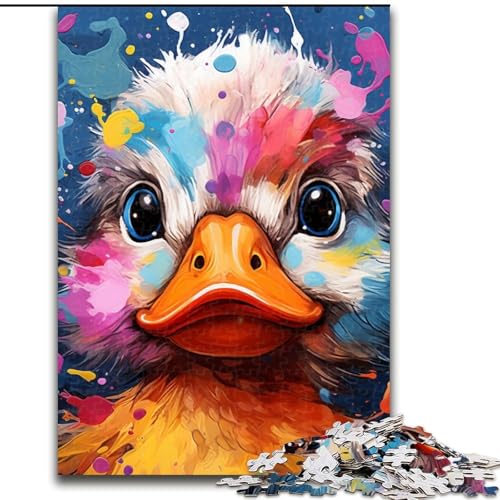 1000-teiliges Puzzle „Bunte Kunstenten“ aus Pappe Geburtstage, Weihnachten, Halloween, Thanksgiving, Ostern (Größe 26x38cm). von WGLINGX