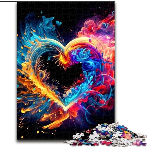 1000-teiliges Puzzle „Buntes Herz“, 1000 Teile, anspruchsvolles Denkspiel für Teenager und Familien, Größe 26x38cm 1000-teiliges Puzzle „Buntes Herz“, 1000 Teile, anspruchsvolles Denkspiel für Teenager und Familien, Größe 26x38cm von WGLINGX