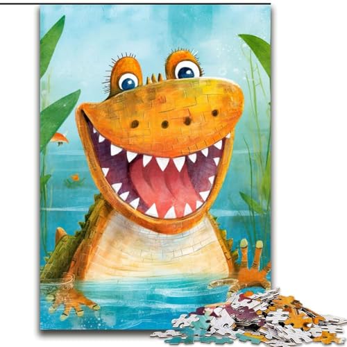 1000-teiliges Puzzle „Cheery Croc“, 1000 Teile, anspruchsvolles Denkspiel für Teenager und Familien, Größe 50x75cm 1000-teiliges Puzzle „Cheery Croc“, 1000 Teile, anspruchsvolles Denkspiel für Teenager und Familien, Größe 50x75cm von WGLINGX